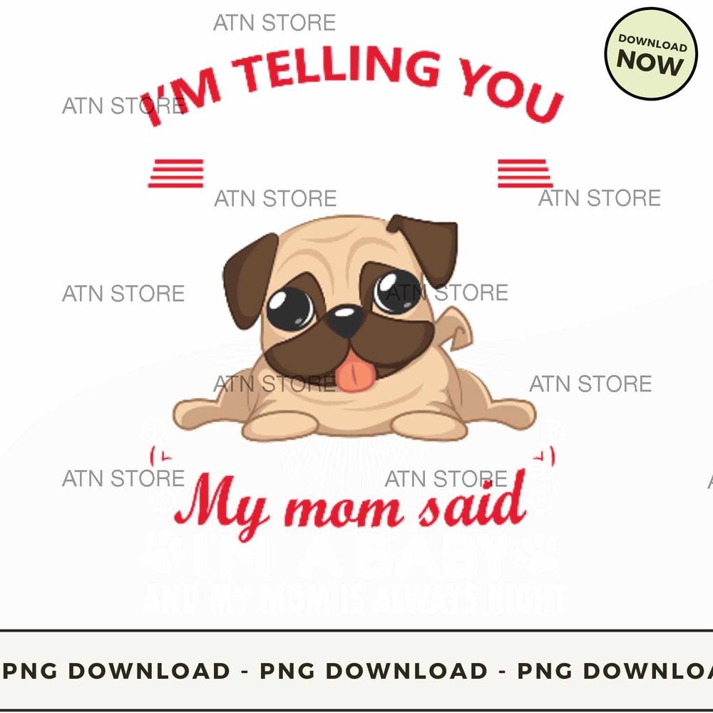 Im telling you Im not a pug my mom said im a baby and my mom is always right.jpg