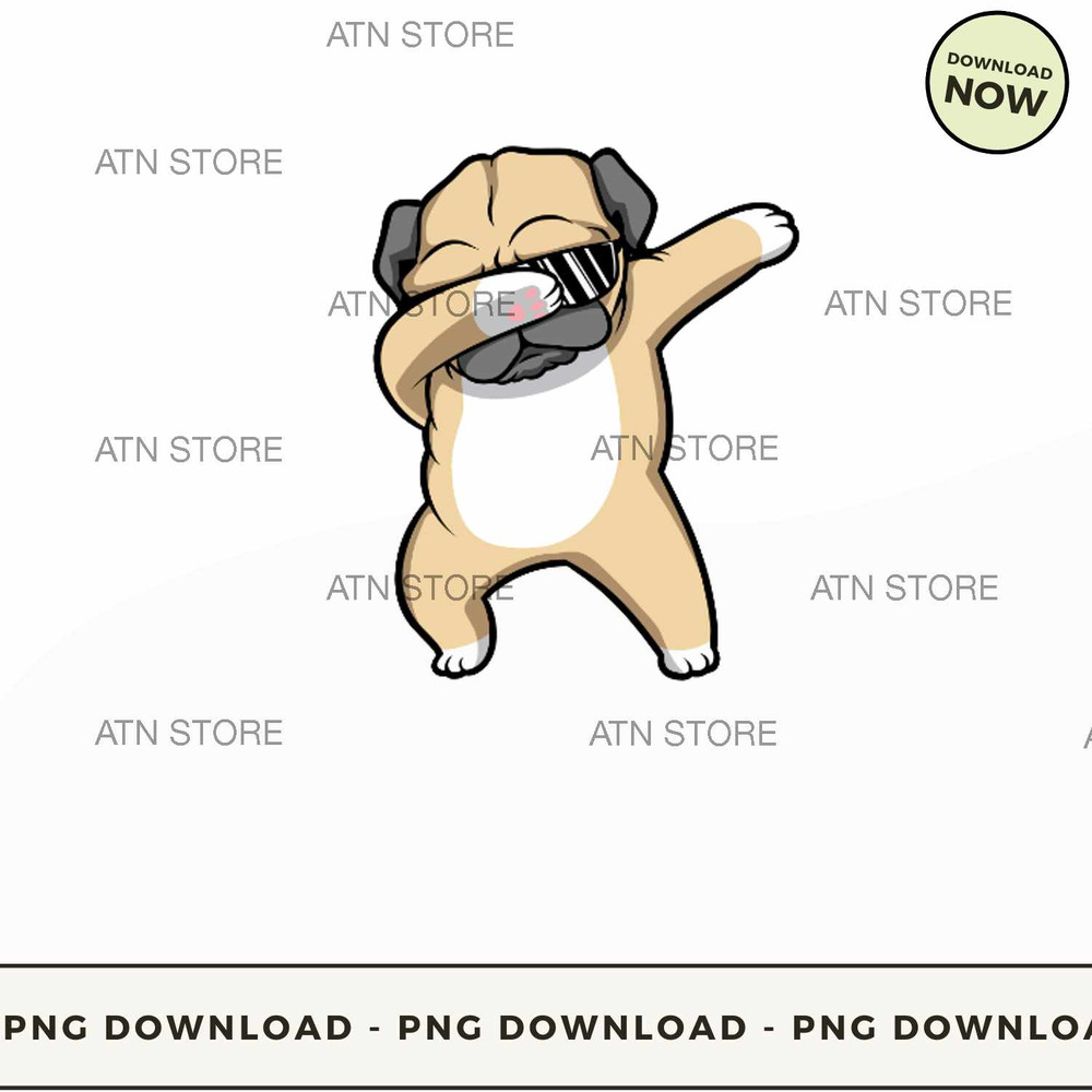 Dabbing Pug - Cute Dog Hip Hop Dab Dance.jpg