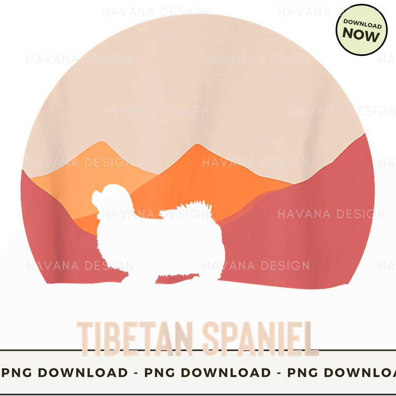 Tibetan Spaniel Cute Silhouette T-Shirt.jpg
