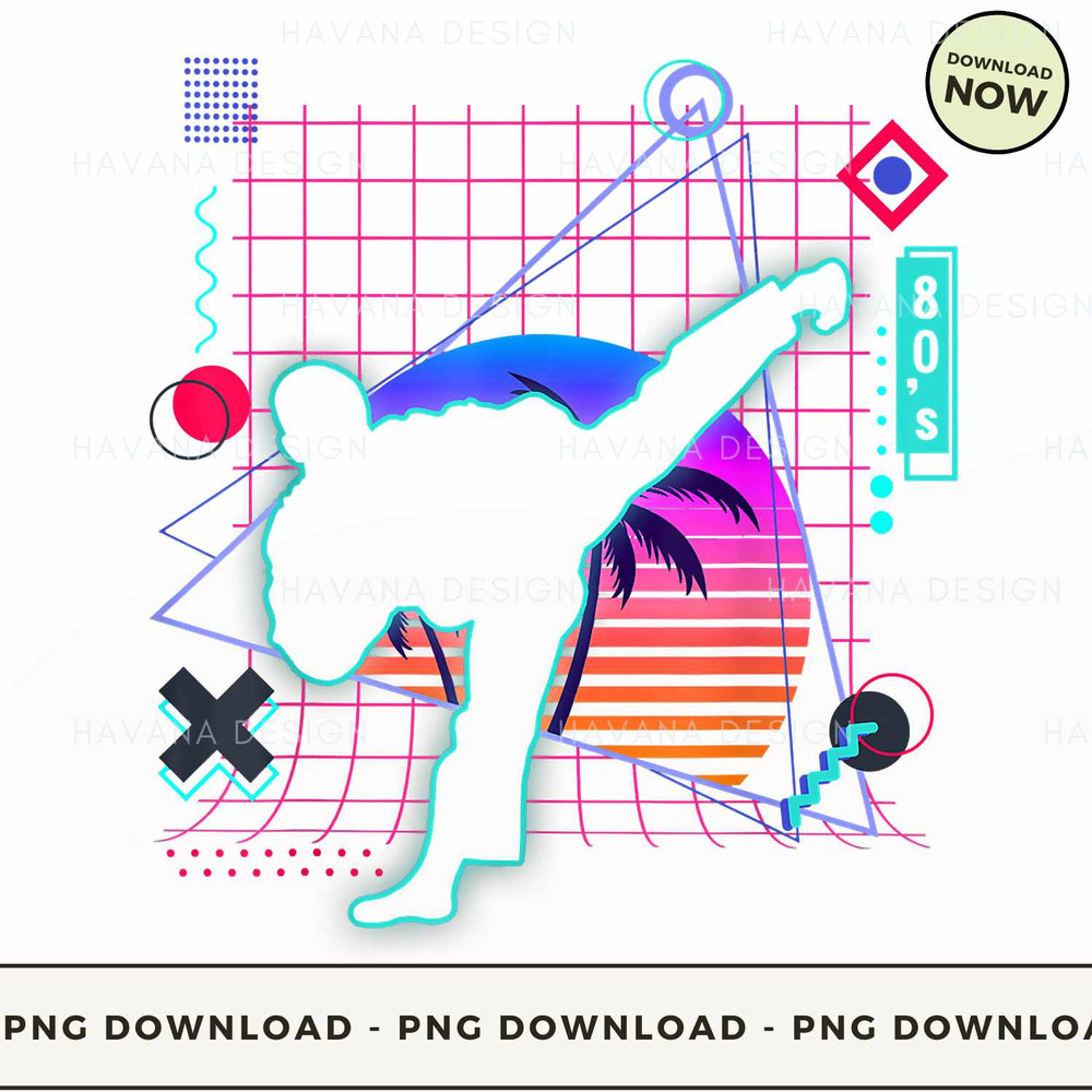 Karate Aesthetic Vaporwave 80s Style Karate Sport Lover T-Shirt.jpg