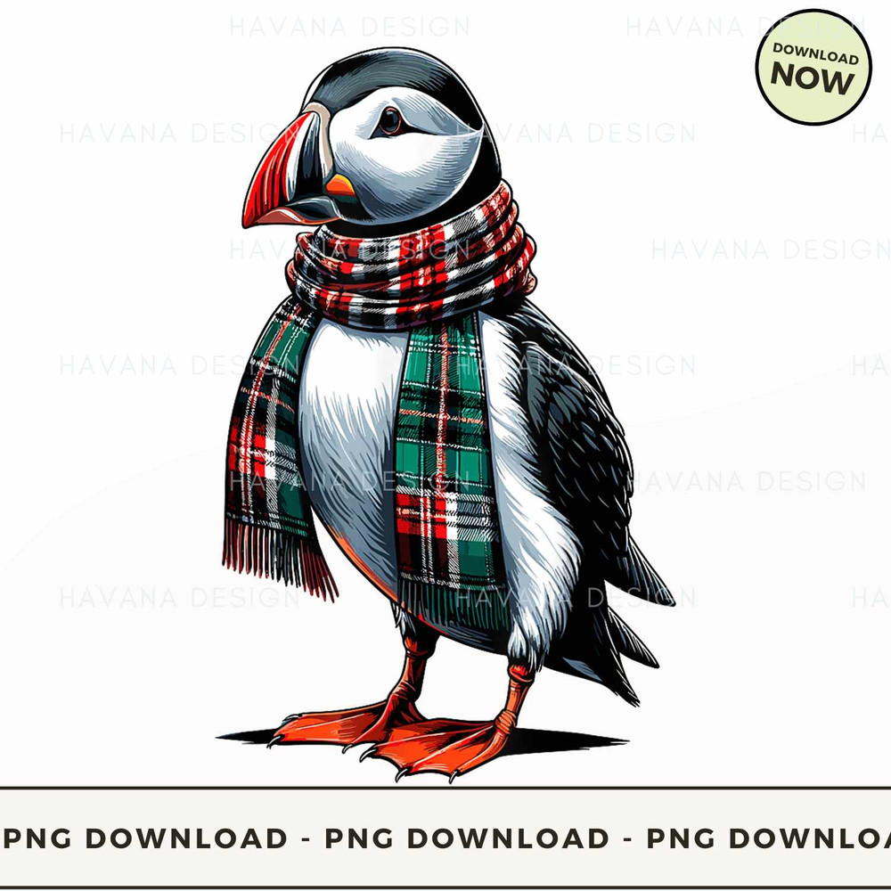 Puffin Bird Scarf Cute T Shirt.jpg
