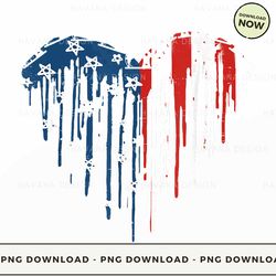 sewing quilting heart 4th of july american flag 1 high-quality png instant download, atn store