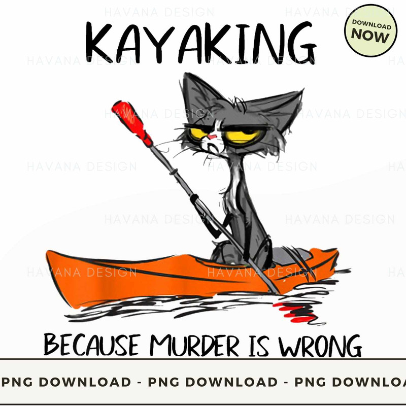 Kayaking Because Murder Wrong Cat.jpg