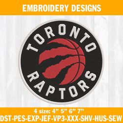 Toronto Raptor Embroidery Designs, NBA Embroidery Designs, Toronto Raptor Basketball Embroidery Designs