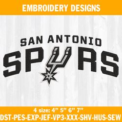 San Antonio Spurs Embroidery Designs, NBA Embroidery Designs, San Antonio Spurs Basketball Embroidery Designs