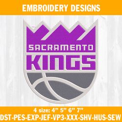 Sacramento Kings Embroidery Designs, NBA Embroidery Designs, Sacramento Kings Basketball Embroidery Designs