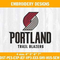 Portland Trail Blazers Embroidery Designs, NBA Embroidery Designs, Portland Trail Blazers Basketball Embroidery Designs