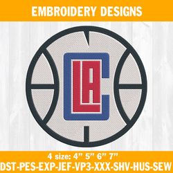 Los Angeles Clippers Embroidery Designs, NBA Embroidery Designs, Los Angeles Clippers Basketball Embroidery Designs