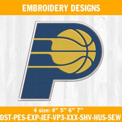 Indiana Pacers Embroidery Designs, NBA Embroidery Designs, Indiana Pacers Basketball Embroidery Designs