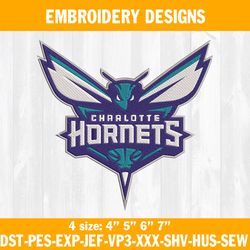 Charlotte Hornets Embroidery Designs, NBA Embroidery Designs, Charlotte Hornets Basketball Embroidery Designs