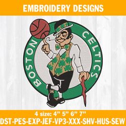 Boston Celtics Embroidery Designs, NBA Embroidery Designs, Boston Celtics Basketball Embroidery Designs