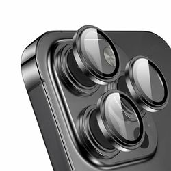 Metal Lens Ring | Camera Protector Covers | Full Cover Glass for iPhone 15 Pro Max