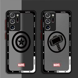 Marvel Hero Logo Phone Case for Samsung Galaxy S22/S24 Ultra/S23/S21/Note 20 Ultra/Note 10 Plus/8/9 | Matte Cover | Shoc