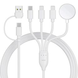 4-in-2 Apple Watch Charger Cable | Multi iPhone Watch Charger Cable - Fast Magnetic iWatch Charger | Compatible with App