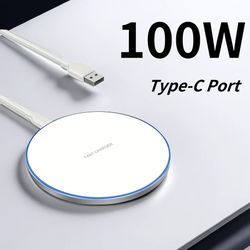 100W Wireless Charger for iPhone 15/14/13/12/11 Pro/XS Max/Mini/X | Induction Fast Wireless Charging Pad for Samsung