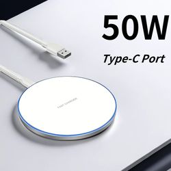 50W Fast Wireless Charger Pad for iPhone 14/13/12/11 Pro Max | Samsung Galaxy S22/S21/S20/S10/S9 | Xiaomi | Wireless Cha
