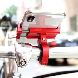 Bicycle Cycling Aluminum Alloy Phone Holder | Metal Stable Phone Bracket | Adjustable 55-100mm | 360 Degrees Rotation Ho