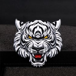 Tiger Fierce Beast 3D Metal Car Sticker | Auto Emblem Badge | Motorcycle Window Styling | Helmet Hood Rear Tuning Access