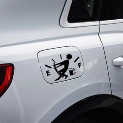 Car Interior Sticker 1 | Fun Car Sticker | Pull the Fuel Tank Pointer to the Full | Hellafllush Reflective Vinyl Car Sti