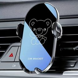 Car Mobile Phone Bracket | The New Car With Navigation Support Rack | Bear Cartoon Car Air Outlet Fixed Mobile Phone Rac