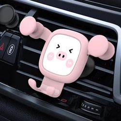 Auto Air Vent Mount Mobile Phone Holder | for iPhone X, 8 | Cute Pig Phone Rack | For Redmi | Car Phone Support