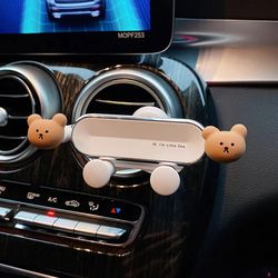 Lovely Creative Sanrio Cinnamoroll Car Phone Holder | Anime Car Air Outlet Mobile Navigation Gravity Support Bracket | A