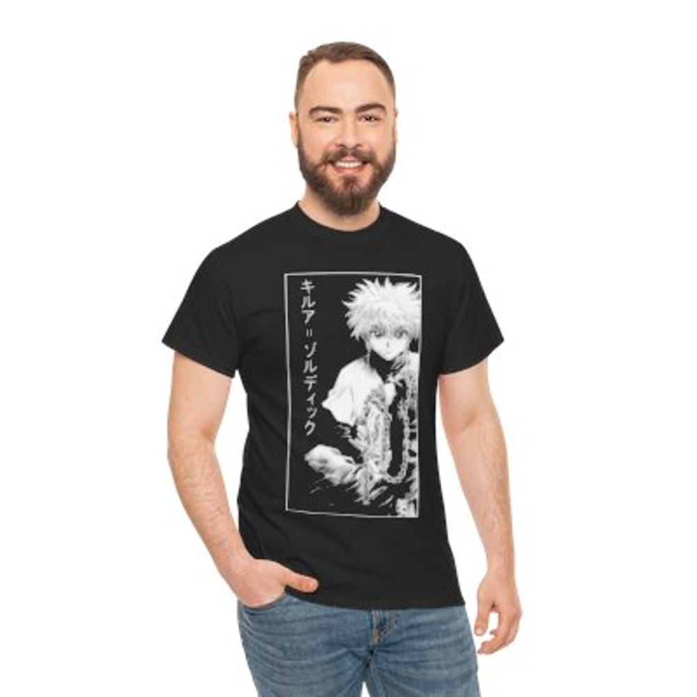Killua HXH Heavy Cotton Tee Casual Classic Fabric_y.jpg