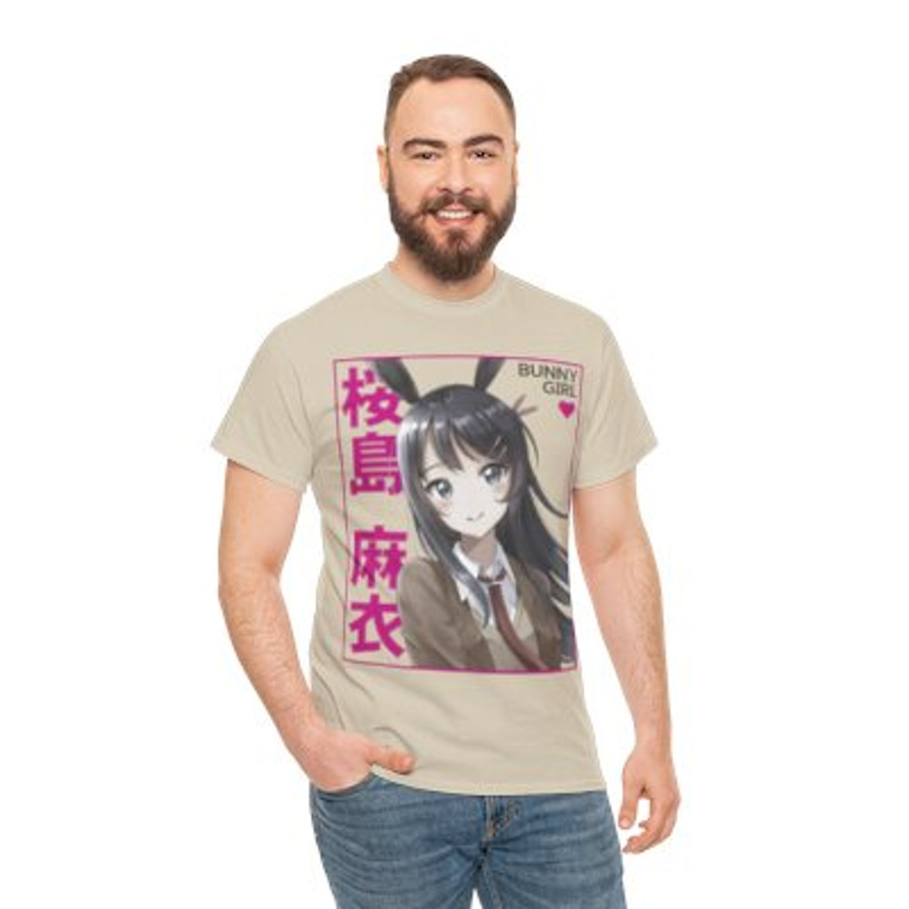 Mai Sakurajima Heavy Cotton Tee Casual Classic Fabr.jpg