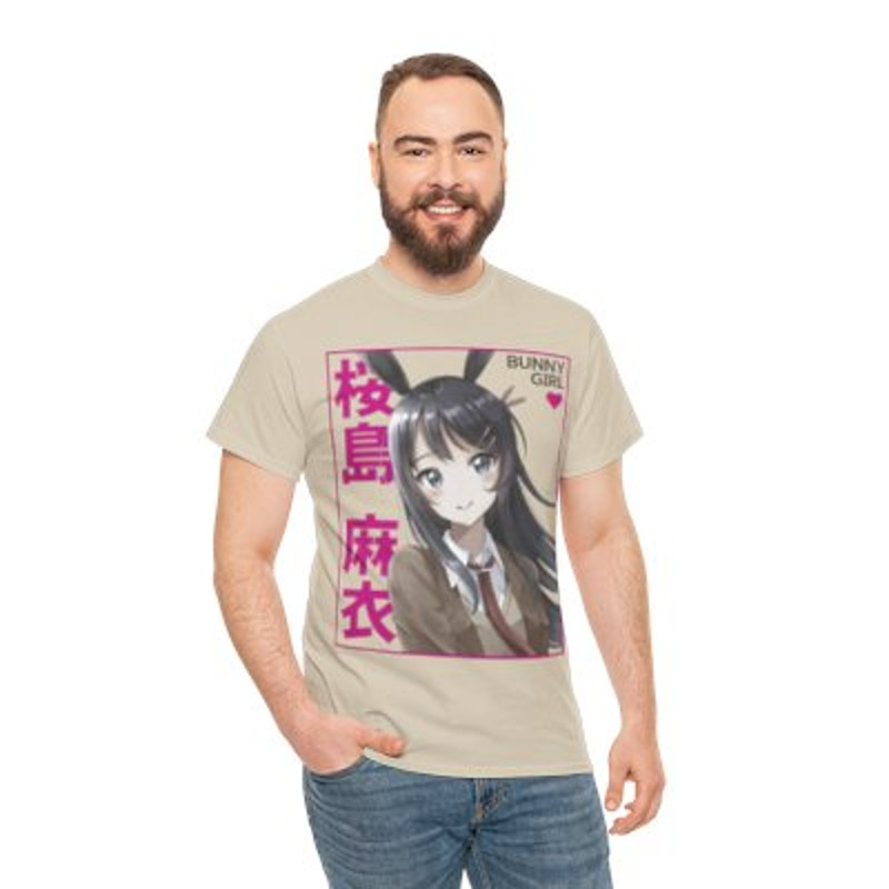 Mai Sakurajima Heavy Cotton Tee Casual Classic Fabr.jpg