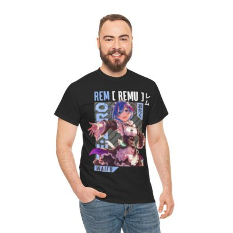Rem ReZero Heavy Cotton Tee Casual Classic Fabric_y.jpg