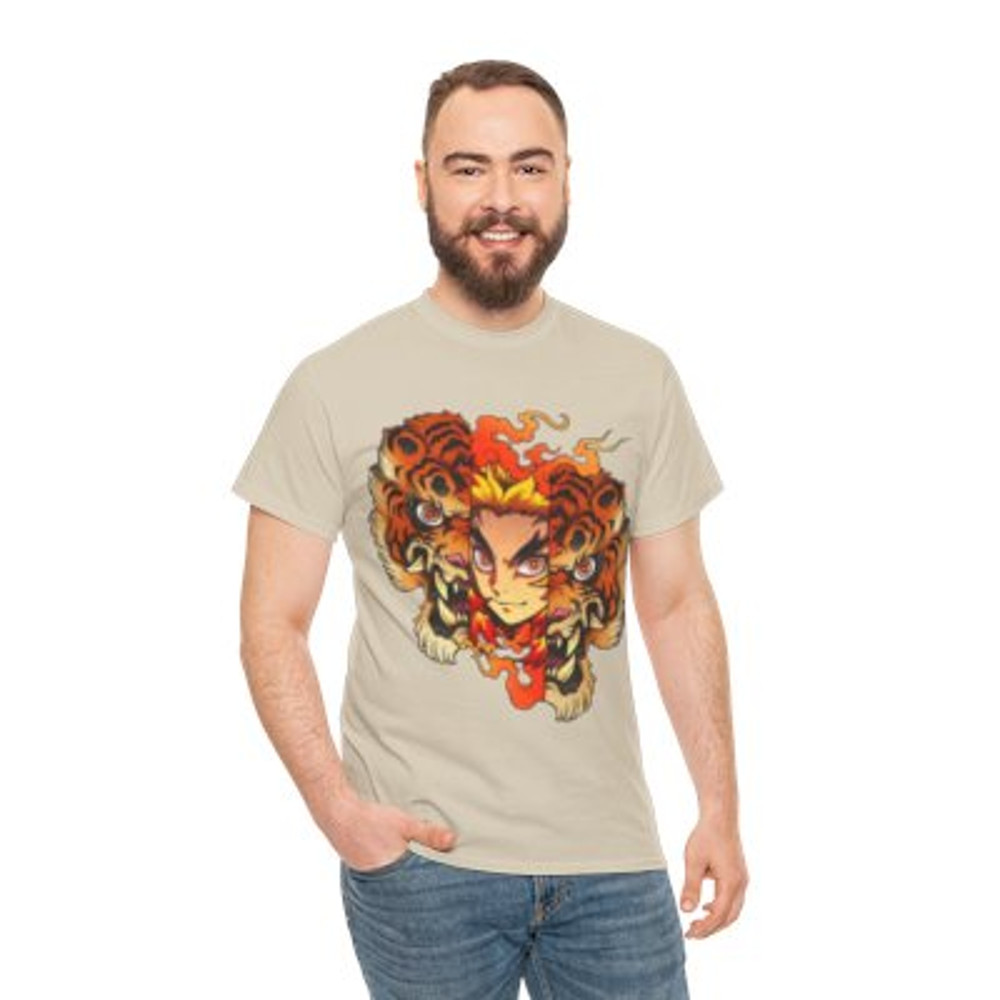 Rengoku Tiger Heavy Cotton Tee Casual Classic Fabri.jpg