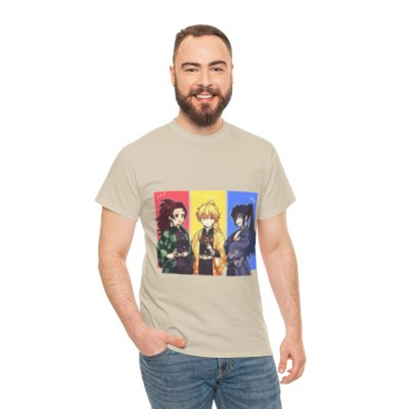 Tanjiro Zenitsu Inosuke Cosplay Heavy Cotton Tee Ca.jpg