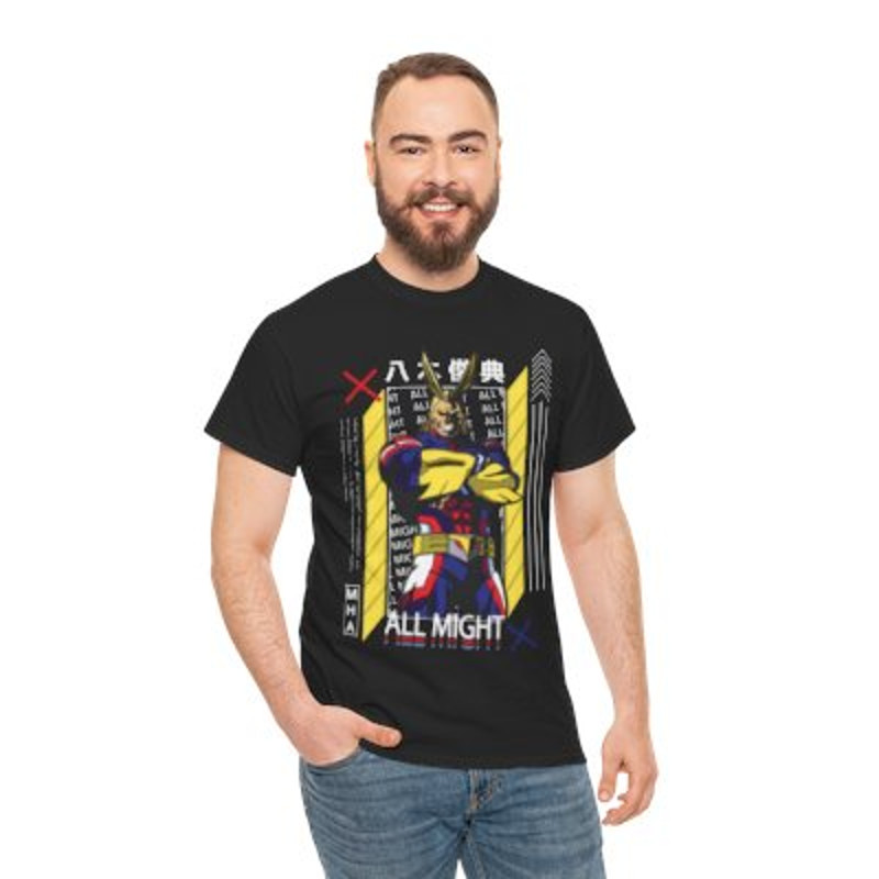 All Might Toshinori Yagi Unisex Heavy Cotton Tee_yy.jpg