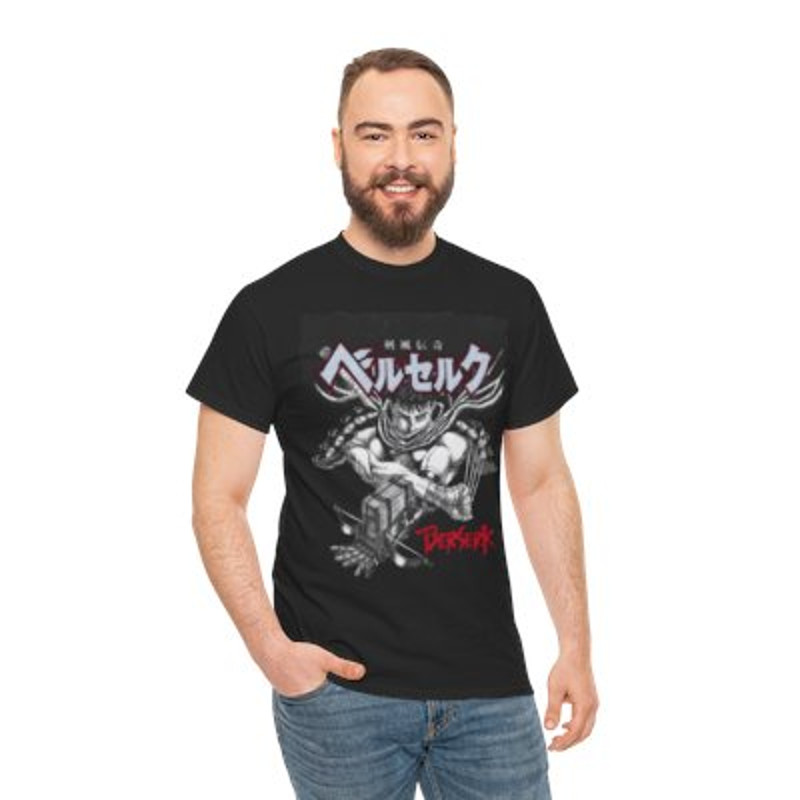 Guts Berserk Anime Heavy Cotton Tee Casual Classic_.jpg