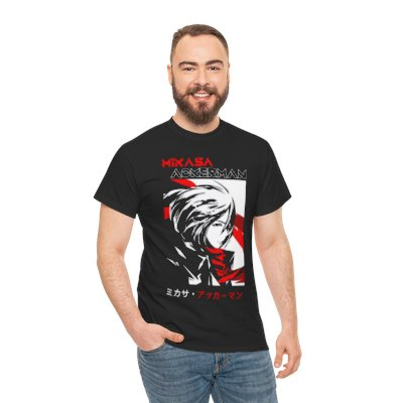 Mikasa-Attack On Titan Unisex Heavy Cotton Tee Casu.jpg