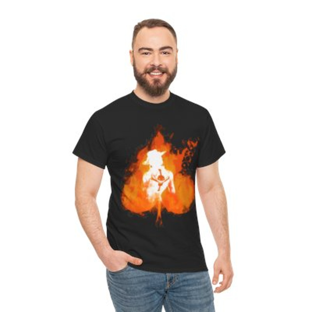 One Piece Anime - Ace Unisex Heavy Cotton Te.jpg