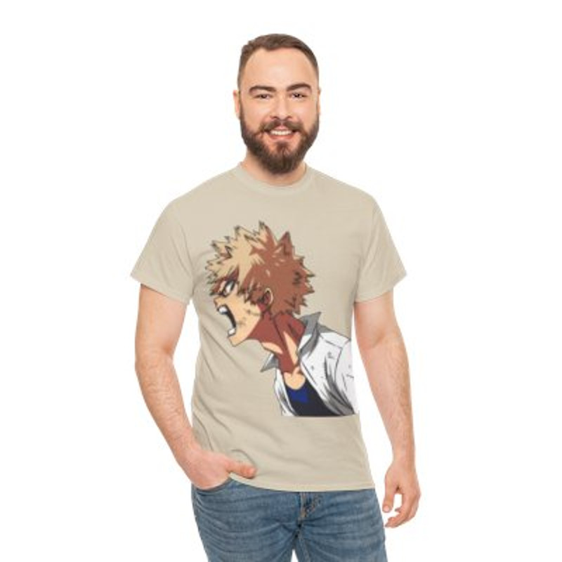 Anime Bakugo Katsuki Unisex Heavy Cotton Tee Casual.jpg
