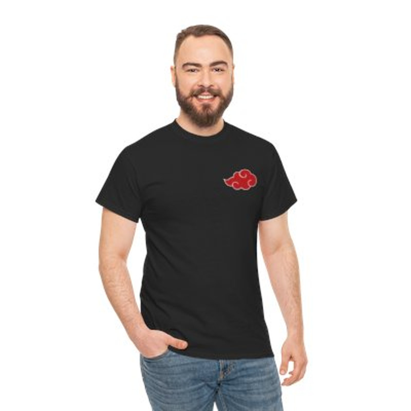 Anime Red Cloud Akatsuki Unisex Heavy Cotton Tee_yy.jpg