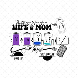 battery life of a wife mom png, funny exhausted mom png, 94
