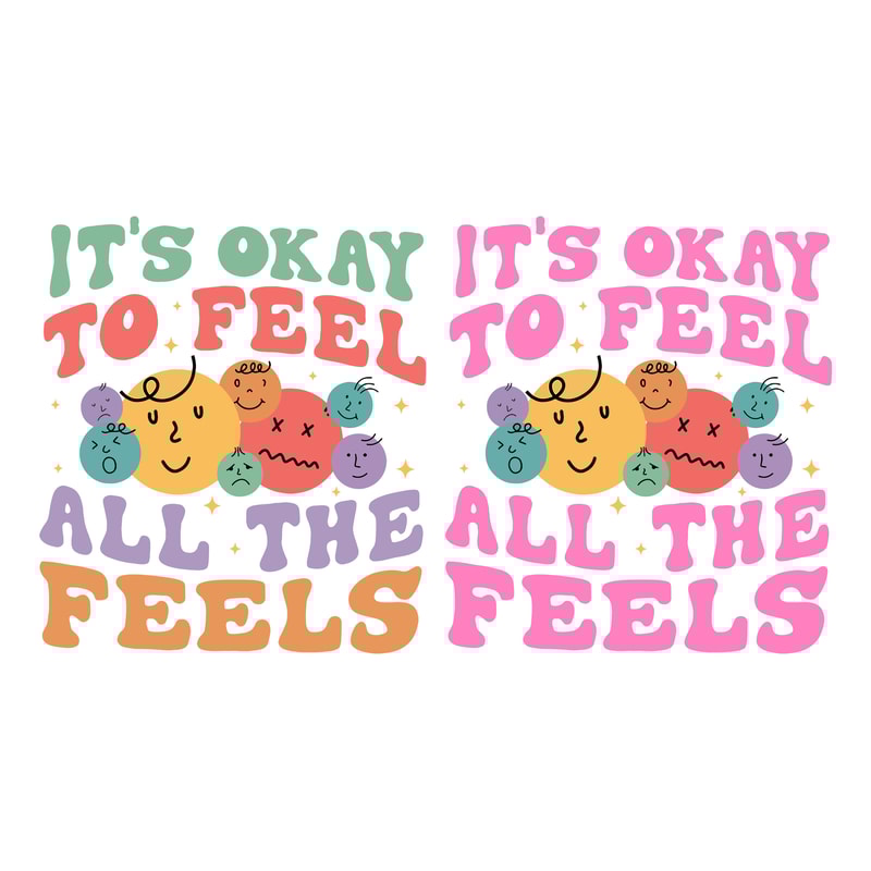 It's Okay To Feel All The Feels SVG PNG files, Speech Therapy Png, BCBA Svg, Rbt png, Mental Health Awareness Svg, Psychologists Png, Gifts..jpg