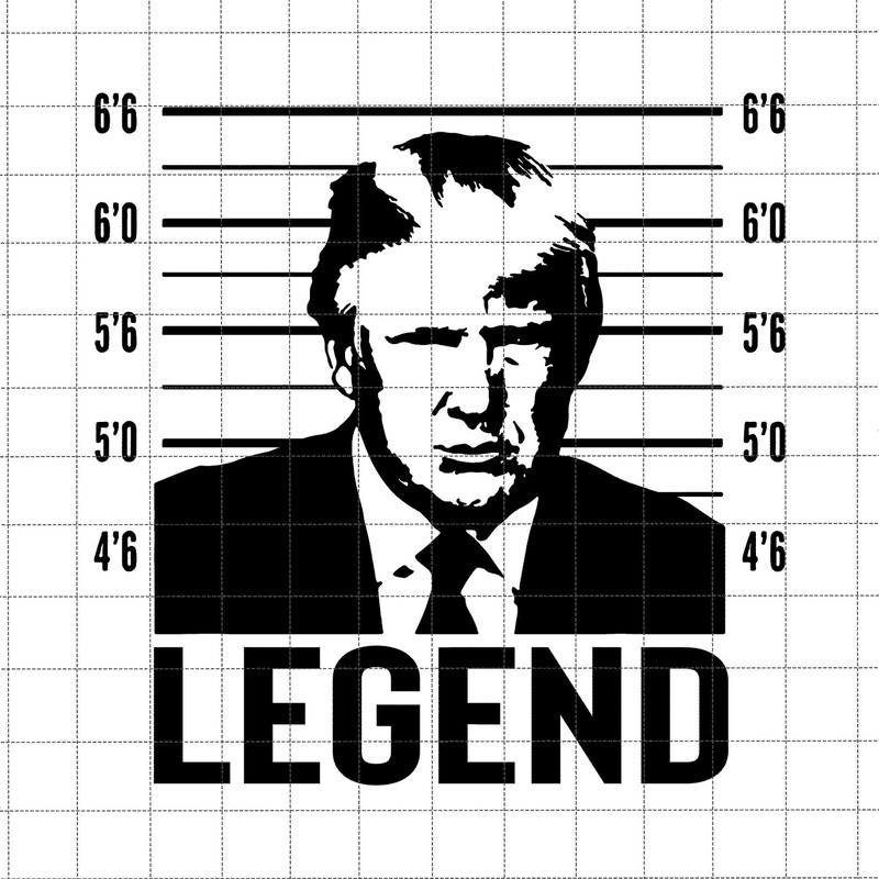 Legend Svg, Trump Never Surrender Svg, Trump Mug Shot Svg, Sublimation File, Official Trump Mugshot, August 24 2024, Mug Shot Cricut File.jpg