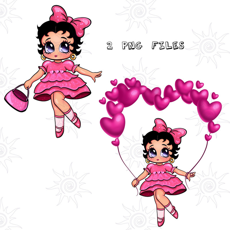 Baby Betty Boop Bundle PNG, Girl Betty Desing, Boop Sublimation, Betty dog, Digital, Betty Boop Kiss, Boop bundle, Betty Love Heart.jpg