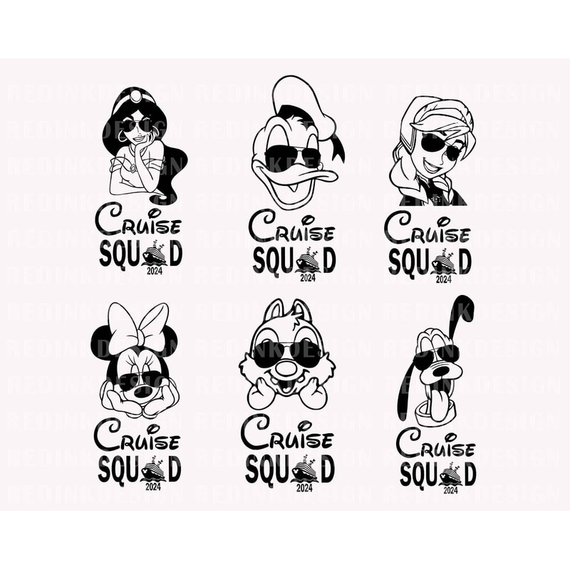 Bundle Cruise Squad 2024 SVG, Cruise Trip Svg, Family Vacation, Mouse And Friends Svg, Magical Kingdom, Vacay Mode Svg, Family Trip Shirt.jpg