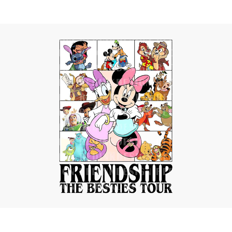 Friendship The Besties Tour PNG, Mouse And Friends Png, Bear And Friends, Family Vacation Png, Magical Kingdom Png, Animal Kingdom Png.jpg