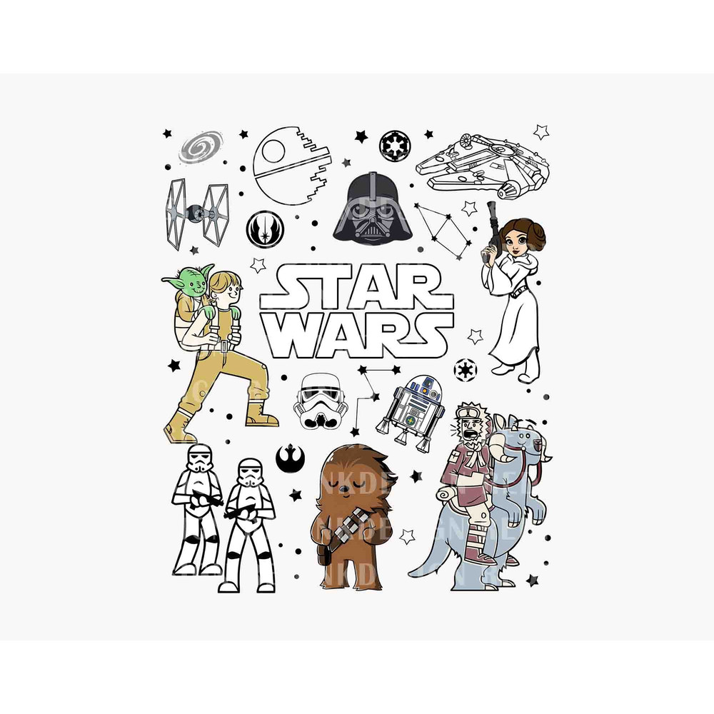 Galaxy War Doodle PNG, Galaxy War Png, Family Vacation Png, Family Trip, Vacay Mode, Family Matching Shirt, May The 4th Be With You Png.jpg