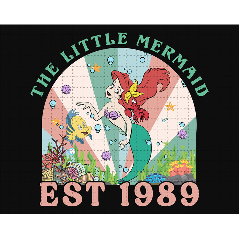 Retro Mermaid 1989 Png, Princess Png, Family Vacation Png, Family Trip Png, Vacay Mode Png, Magical Kingdom Png, Family Matching Shirt Png.jpg
