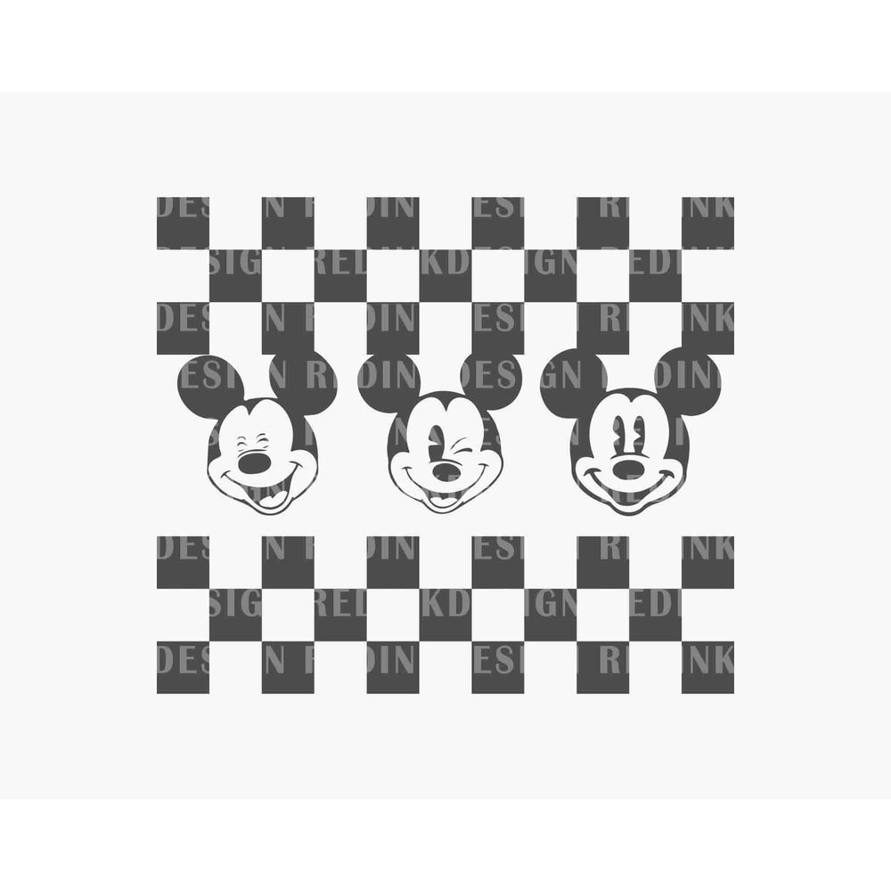 Retro Mouse Head SVG PNG, Mouse Head Checkered Svg, Family Trip Svg, Family Vacation Svg, Vacay Mode Svg, Magical Kingdom, Instant Download.jpg