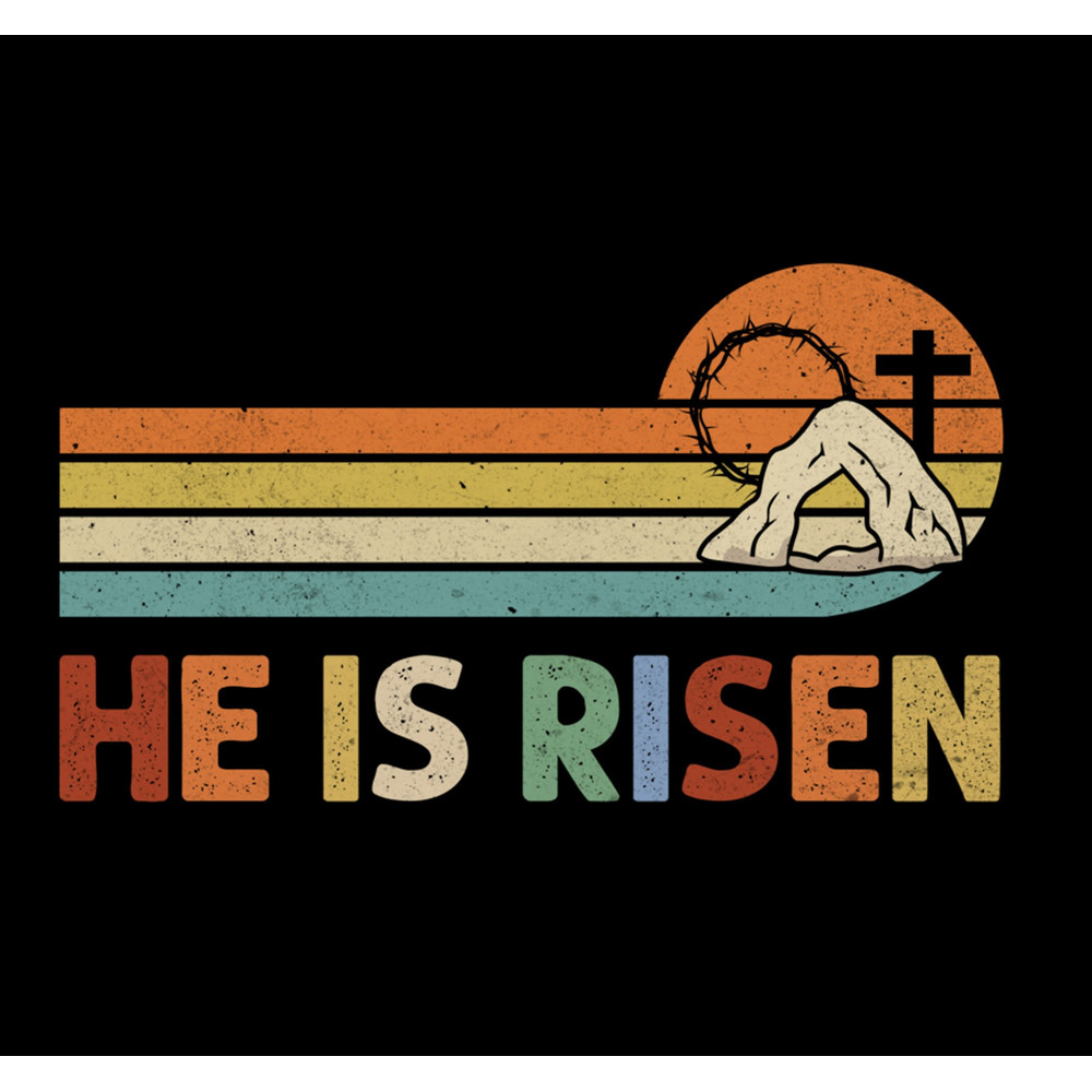 He Is Risen Png, Vintage He Is Risen Easter Day Christian Faith Png.jpg