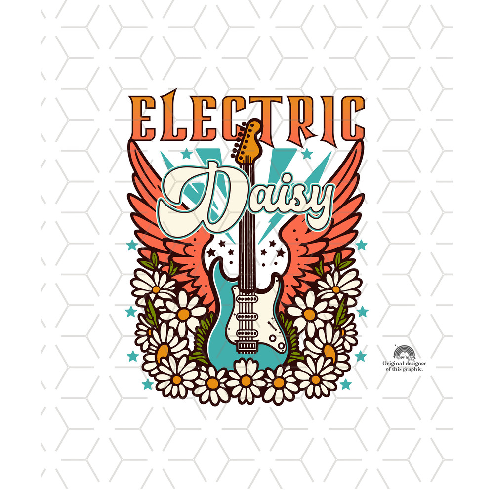 Music Sublimations, Designs Downloads, Vintage Sublimations, Png, Shirt Design, Rock and Roll, Guitar, World Tour Vintage, Electric Daisy.jpg