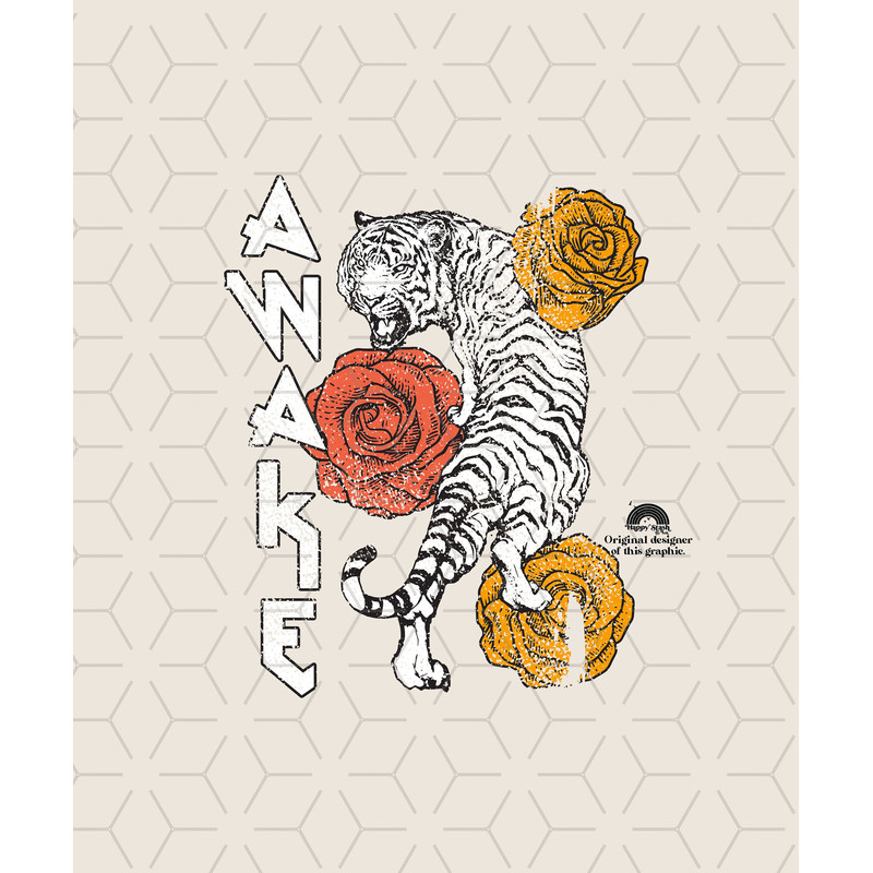 Retro Sublimations, Designs Downloads, Sublimations, Clipart, Shirt Design, Sublimation Downloads, Tiger, Roses, rock and roll, Awake.jpg
